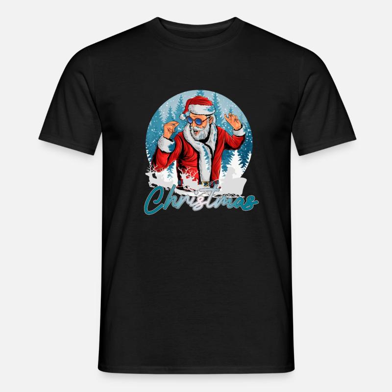 dancing Santa - Männer T-Shirt - Schwarz