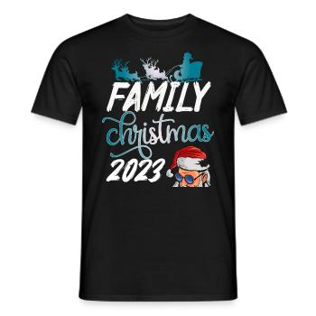 Family Christmas 2023 - Männer T-Shirt - Schwarz - Vorne - AI Model Male 178 light (178cm)
