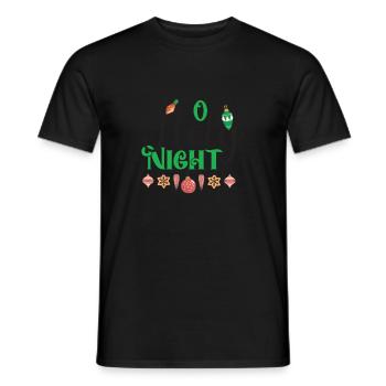O Holy Night - Männer T-Shirt - Schwarz - Vorne - AI Model Male 178 light (178cm)