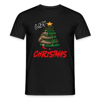 Lazy Christmas - Männer T-Shirt - Schwarz - Vorne - AI Model Male 178 light (178cm)