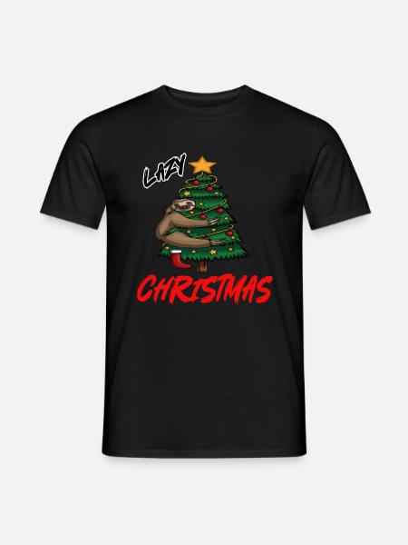 Lazy Christmas - Männer T-Shirt - Schwarz