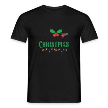 Joyeux Noël Candy Light - T-shirt homme - noir - Devant - AI Model Male 178 light (178cm)