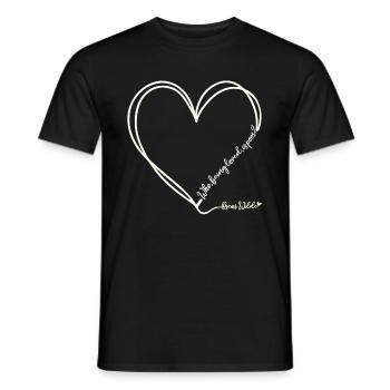 Oscar Wildes Liebeszitat-Design - Männer T-Shirt - Schwarz - Vorne - AI Model Male 178 light (178cm)