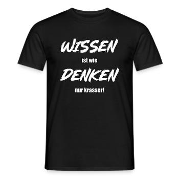 Savoir, c’est comme penser, mais en plus flagrant ! - T-shirt homme - noir - Devant - AI Model Male 178 light (178cm)