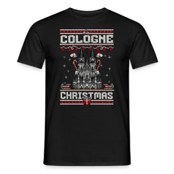 Cologne Köln Kölle Pull de Noël - T-shirt homme - noir - Devant - AI Model Male 178 light (178cm)