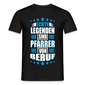 PFARRER - Männer T-Shirt - Schwarz - Vorne - AI Model Male 178 light (178cm)