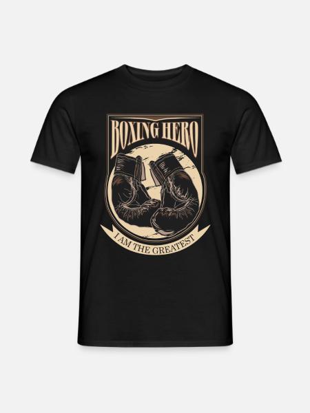 Boxing Hero - The Greatest - On Dark - Männer T-Shirt - Schwarz