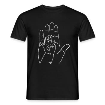 Baby hands - Men's T-Shirt - black - Front - AI Model Male 178 light (178cm)