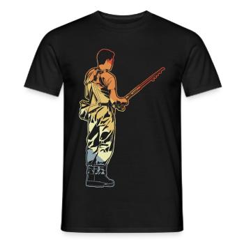 Pêcheur vintage - T-shirt homme - noir - Devant - AI Model Male 178 light (178cm)