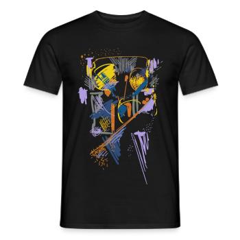 Architecture Abstrait - T-shirt homme - noir - Devant - AI Model Male 178 light (178cm)