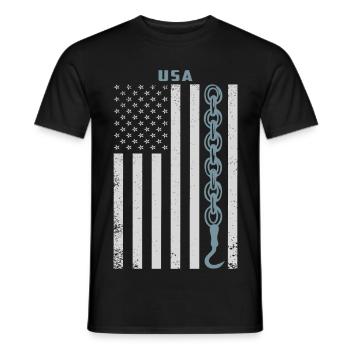 Service de dépannage - T-shirt homme - noir - Devant - AI Model Male 178 light (178cm)