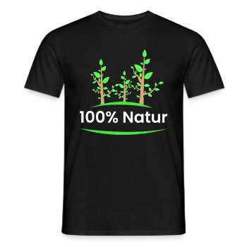 100% Natur - Männer T-Shirt - Schwarz - Vorne - AI Model Male 178 light (178cm)