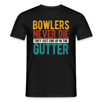 Bowling - Männer T-Shirt - Schwarz - Vorne - AI Model Male 178 light (178cm)