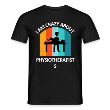 Physiotherapist Humorous Gift Saying Funny - Men's T-Shirt - black - Front - AI Model Male 178 light (178cm)