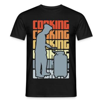 Vintage Kochen - Männer T-Shirt - Schwarz - Vorne - AI Model Male 178 light (178cm)