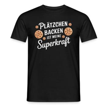 Baking cookies is my superpower - Men's T-Shirt - black - Front - AI Model Male 178 light (178cm)
