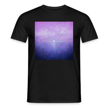 Ocean Stillness - Men's T-Shirt - black - Front - AI Model Male 178 light (178cm)