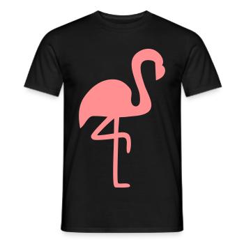 Flamingo Pink Tier Geschenk - Männer T-Shirt - Schwarz - Vorne - AI Model Male 178 light (178cm)
