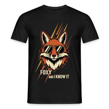 Foxy And I Know It - Men's T-Shirt - black - Front - AI Model Male 178 light (178cm)