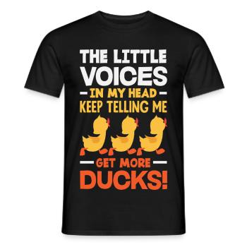Motifs drôles de canards Citons amoureux de canards - T-shirt homme - noir - Devant - AI Model Male 178 light (178cm)