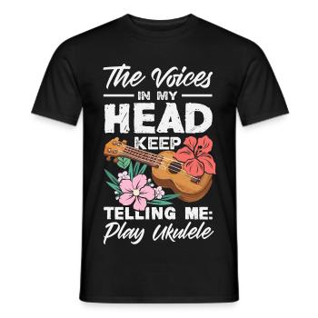 Lustiges Ukulele Designs Und Sprüche - Männer T-Shirt - Schwarz - Vorne - AI Model Male 178 light (178cm)