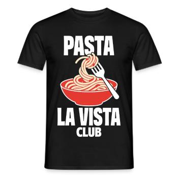 Pasta La Vista Club für Nudelfans - Männer T-Shirt - Schwarz - Vorne - AI Model Male 178 light (178cm)