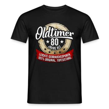 Zum 80. Geburtstag! - Männer T-Shirt - Schwarz - Vorne - AI Model Male 178 light (178cm)