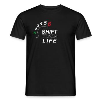 Shift Gear - Moto - Men's T-Shirt - black - Front - AI Model Male 178 light (178cm)