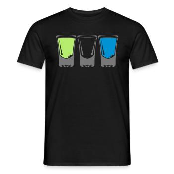 shooter glas alkohol - T-shirt homme - noir - Devant - AI Model Male 178 light (178cm)