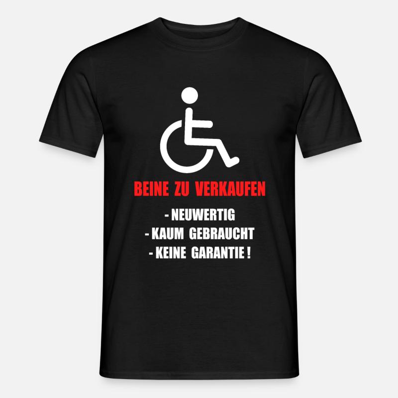 Rollstuhl Handicap Humor Behinderung Rolli - Männer T-Shirt - Schwarz