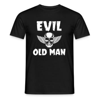 Evil old man The Evil Old Man Skull - Men's T-Shirt - black - Front - AI Model Male 178 light (178cm)