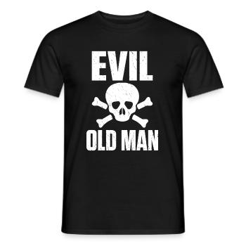 Evil old man The Evil Old Man Skull - Men's T-Shirt - black - Front - AI Model Male 178 light (178cm)