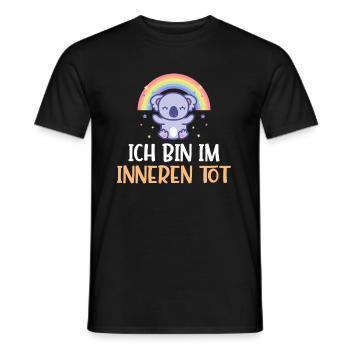 Ich bin im Inneren tot Koala - Männer T-Shirt - Schwarz - Vorne - AI Model Male 178 light (178cm)