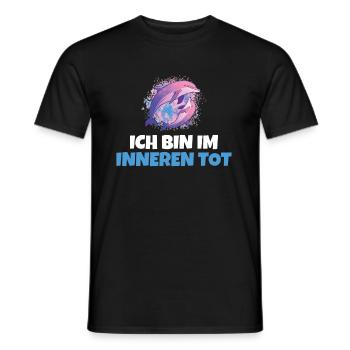 Ich bin im Inneren tot Delfin - Männer T-Shirt - Schwarz - Vorne - AI Model Male 178 light (178cm)