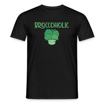 Broccoholic Vegan Meatless and Broccoli - Men's T-Shirt - black - Front - AI Model Male 178 light (178cm)