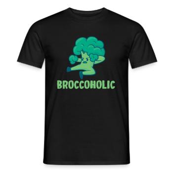Broccoholic Légumes Végétariens Végétariens et Gesu - T-shirt homme - noir - Devant - AI Model Male 178 light (178cm)