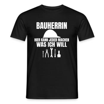 Bauherrin Baustellenoutfit Grundsteinlegung und Ri - Männer T-Shirt - Schwarz - Vorne - AI Model Male 178 light (178cm)