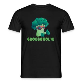 Broccoholic Végétalien Végétarien et Végétarien - T-shirt homme - noir - Devant - AI Model Male 178 light (178cm)