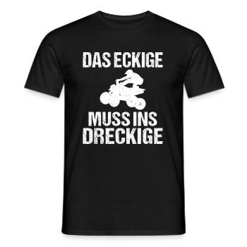 Das Eckige Muss ins Dreckige Lada Niva 4x4 Offroad - Männer T-Shirt - Schwarz - Vorne - AI Model Male 178 light (178cm)