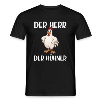 Der Herr der Hühner Hühnerzüchter Chicken Landwirt - Männer T-Shirt - Schwarz - Vorne - AI Model Male 178 light (178cm)