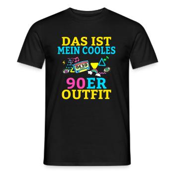 Das ist mein cooles 90er Outfit 90ziger Kostüme 90 - Männer T-Shirt - Schwarz - Vorne - AI Model Male 178 light (178cm)
