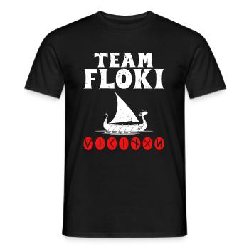 Team Floki of shipbuilders - Men's T-Shirt - black - Front - AI Model Male 178 light (178cm)