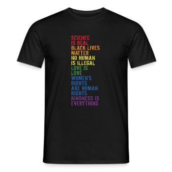 Kindness is everything LGBTQ+ Pride - Men's T-Shirt - black - Front - AI Model Male 178 light (178cm)