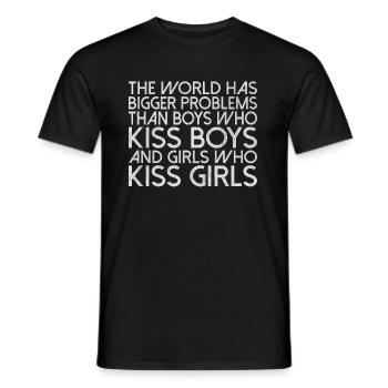 Le monde a de plus gros problèmes que les personnes LGBTQ+ - T-shirt homme - noir - Devant - AI Model Male 178 light (178cm)