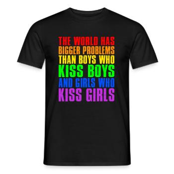Le monde a de plus gros problèmes que les personnes LGBTQ+ - T-shirt homme - noir - Devant - AI Model Male 178 light (178cm)