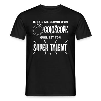 Médecins Coloscope Endoscopie Super Cadeau - T-shirt homme - noir - Devant - AI Model Male 178 light (178cm)