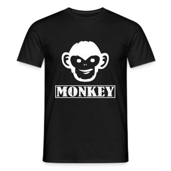 Affengesicht Monkey Kindergarten Geschenk - Männer T-Shirt - Schwarz - Vorne - AI Model Male 178 light (178cm)