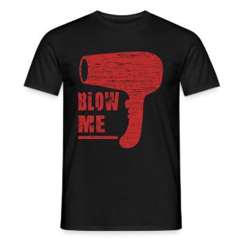 Cadeau de séchoir à cheveux coiffeur coiffeur vintage - T-shirt homme - noir - Devant - AI Model Male 178 light (178cm)