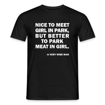 Meat In Girl Drôle De Dicton Drôle - T-shirt homme - noir - Devant - AI Model Male 178 light (178cm)