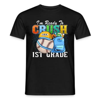 Je suis prêt à écraser les filles arc-en-ciel de 1ère année garçons - T-shirt homme - noir - Devant - AI Model Male 178 light (178cm)